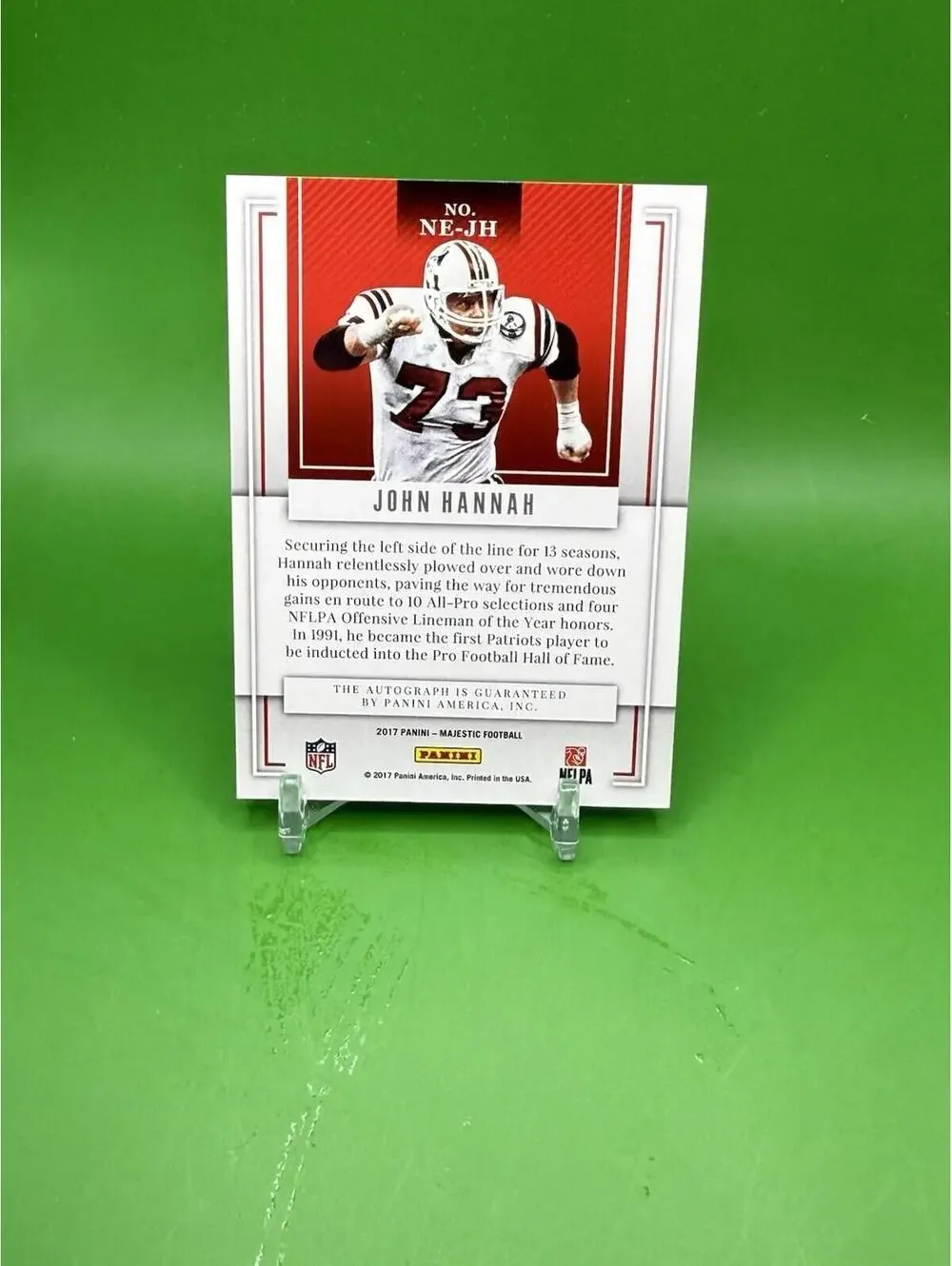2017 Panini Majestic Team Pedigree Auto #4/25John‎ Hannah #NE-JH Auto HOF